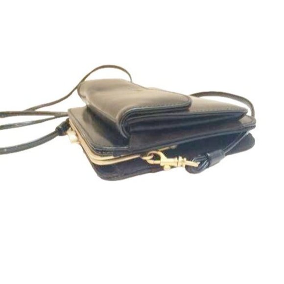 Rosetti Faux Leather Vinyl Handbag Shoulder Small Black Bag Crossbody Organizer - Picture 6 of 9